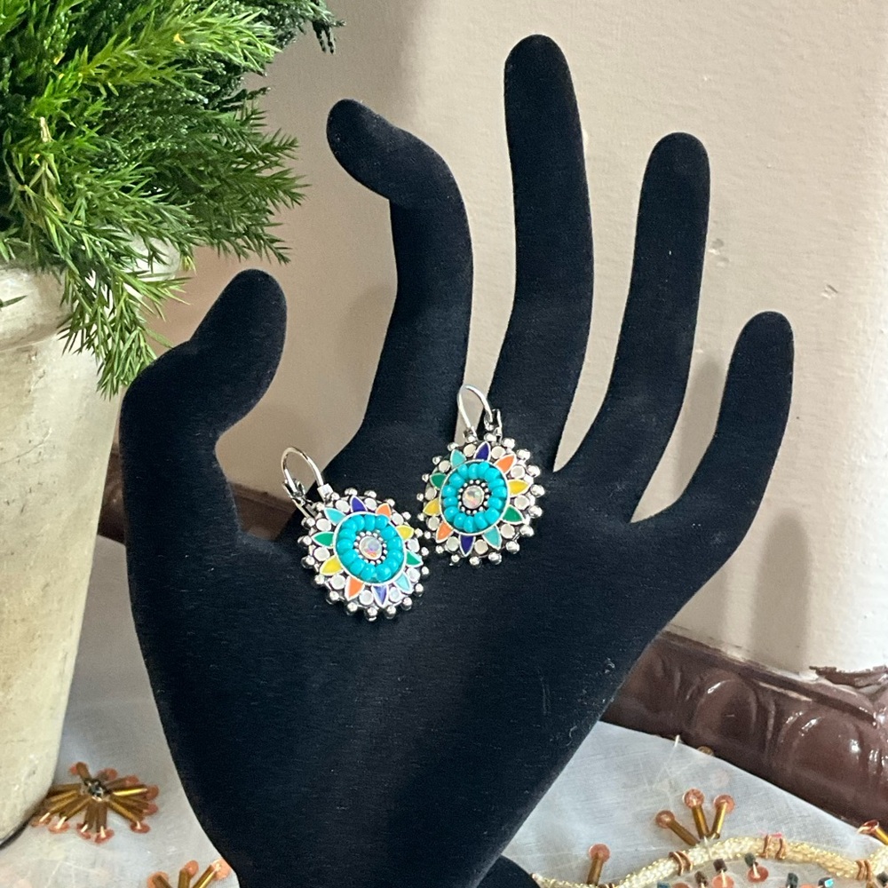 Colorful Mandala Earrings - Picture 3 of 9